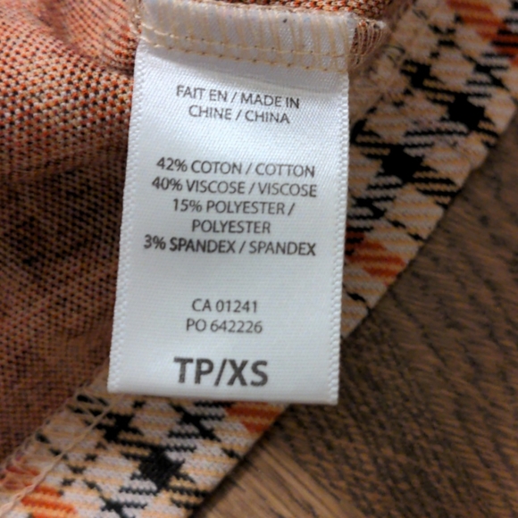 Orange and Black Checkered Mini Skirt - Picture 4 of 4